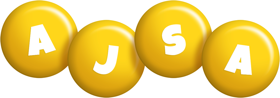 Ajsa candy-yellow logo