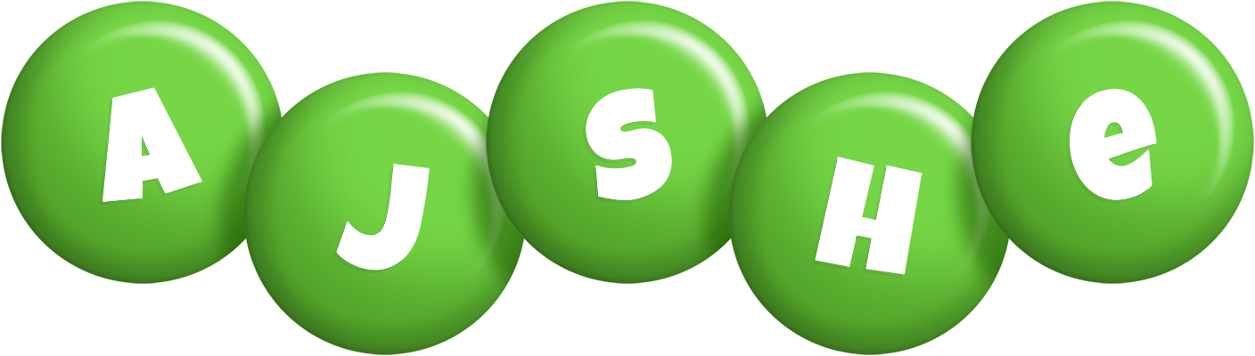 Ajshe candy-green logo