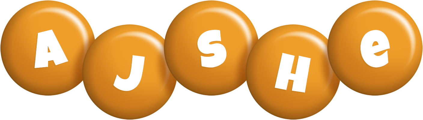 Ajshe candy-orange logo