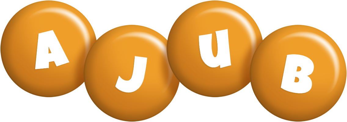 Ajub candy-orange logo