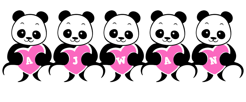 Ajwan love-panda logo