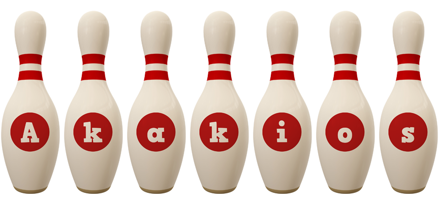 Akakios bowling-pin logo