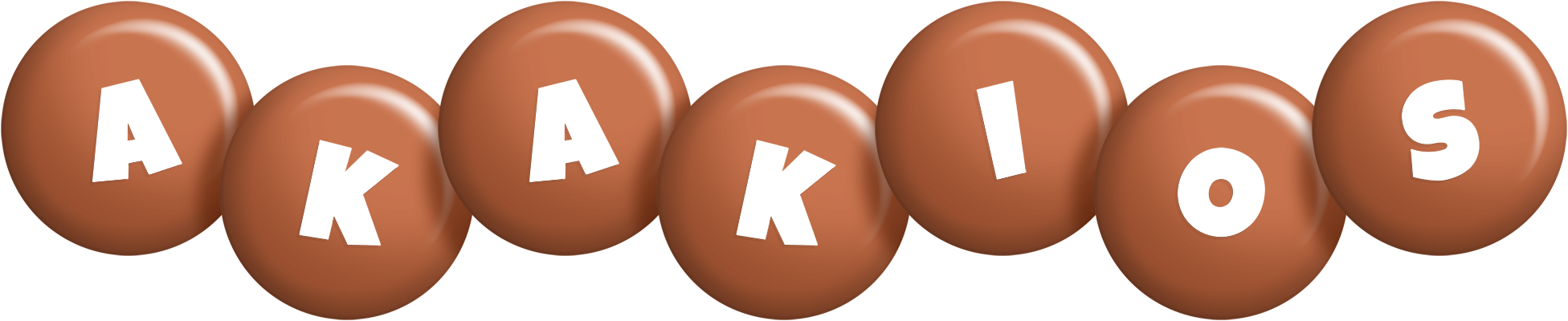Akakios candy-brown logo