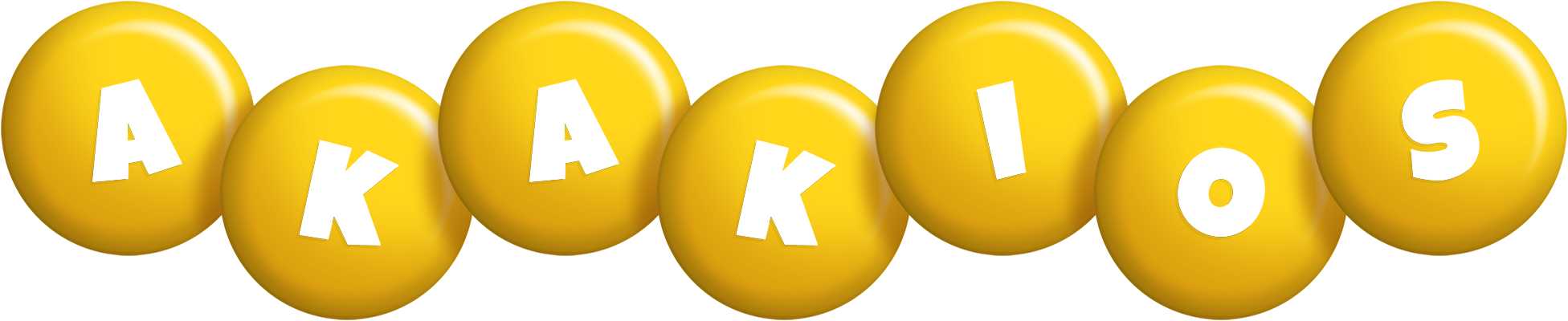 Akakios candy-yellow logo