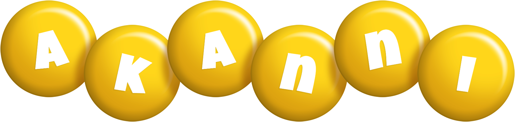 Akanni candy-yellow logo