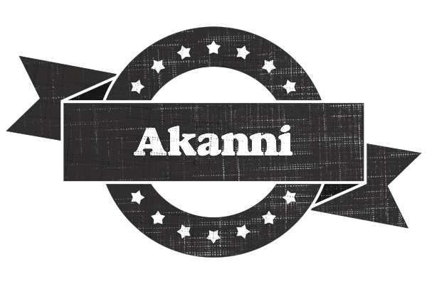 Akanni grunge logo