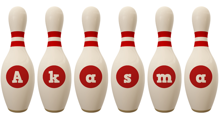 Akasma bowling-pin logo