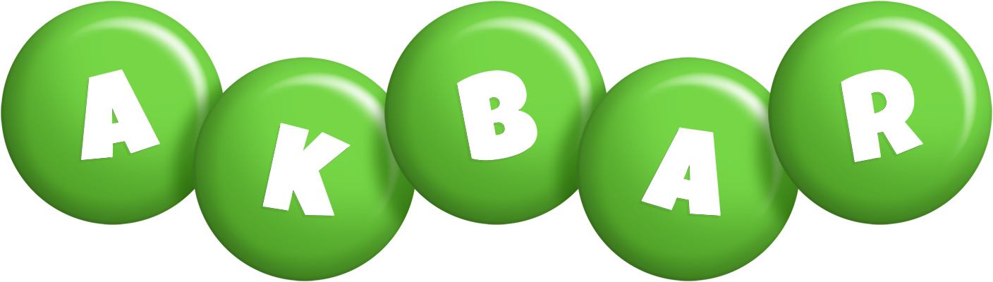 Akbar candy-green logo
