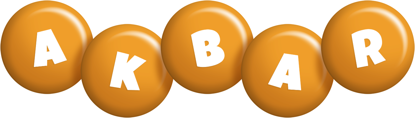 Akbar candy-orange logo