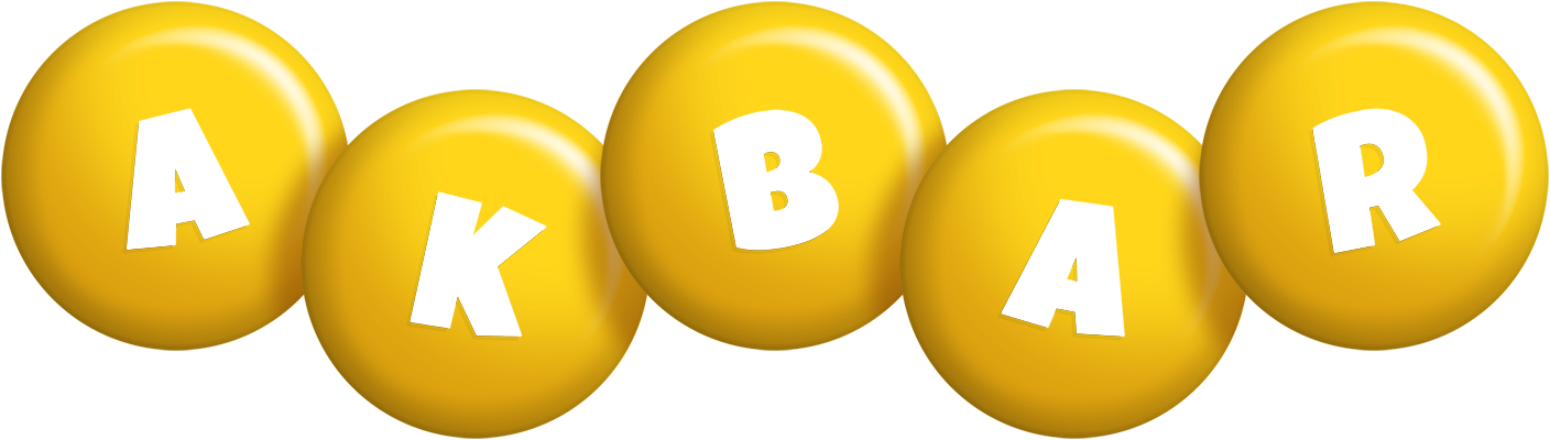 Akbar candy-yellow logo
