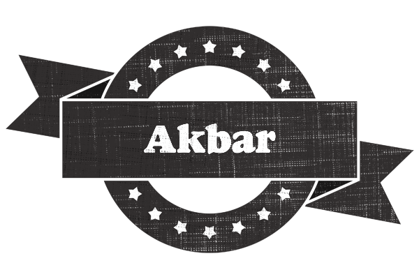 Akbar grunge logo