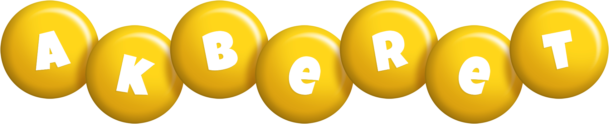 Akberet candy-yellow logo