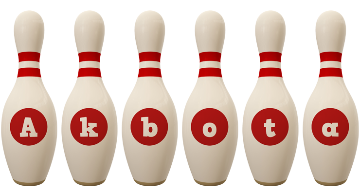 Akbota bowling-pin logo