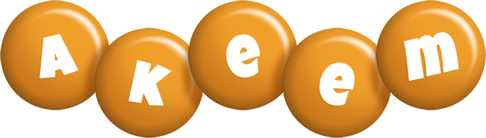 Akeem candy-orange logo