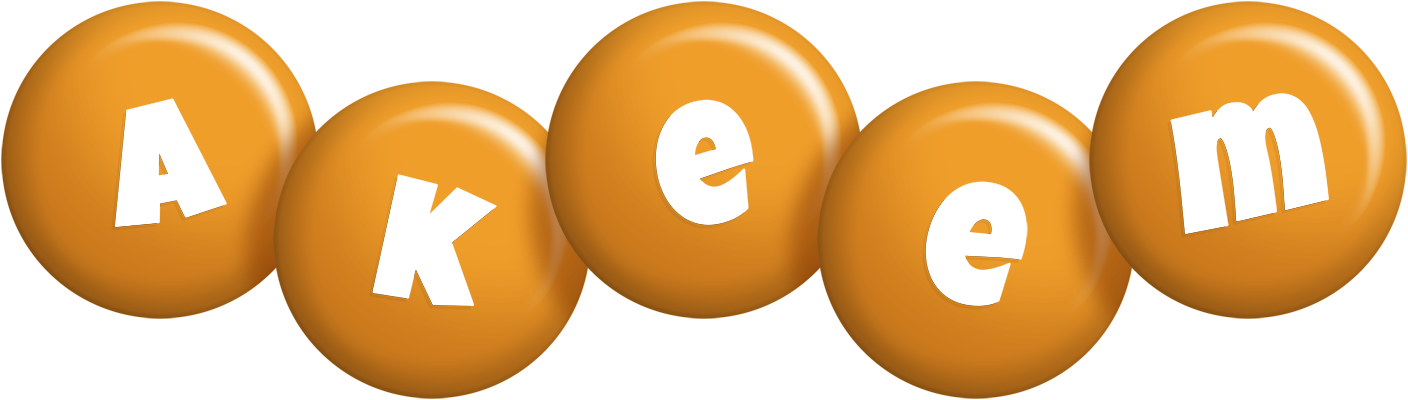 Akeem candy-orange logo