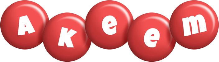 Akeem candy-red logo