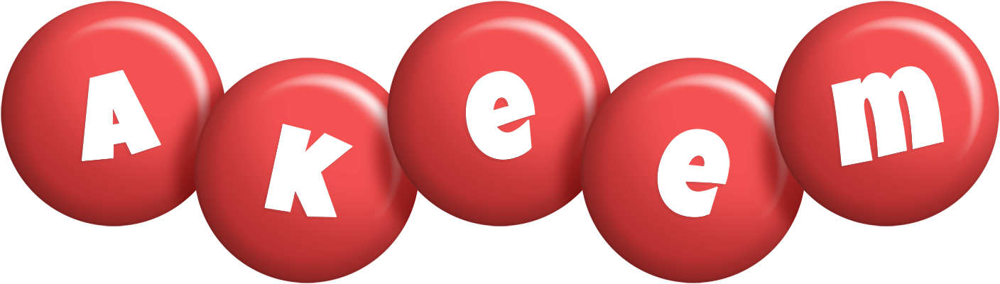 Akeem candy-red logo