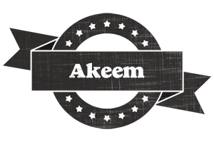 Akeem grunge logo