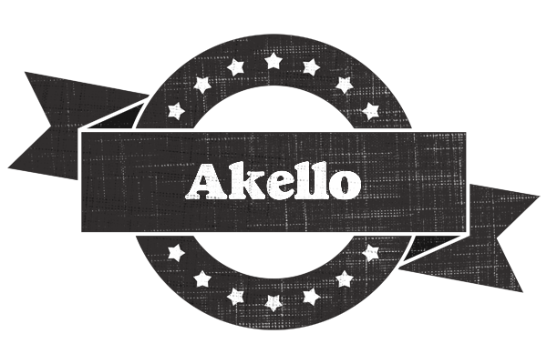 Akello grunge logo