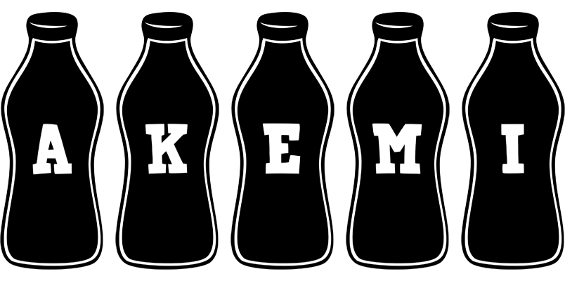 Akemi bottle logo