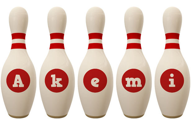 Akemi bowling-pin logo