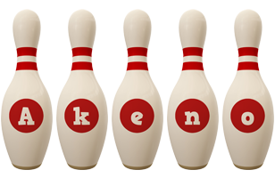 Akeno bowling-pin logo