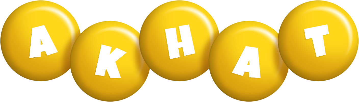 Akhat candy-yellow logo