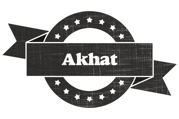 Akhat grunge logo