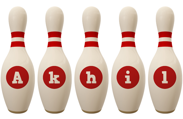 Akhil bowling-pin logo