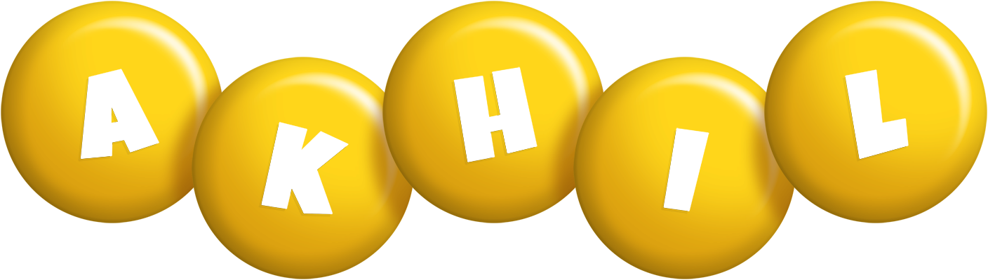 Akhil candy-yellow logo