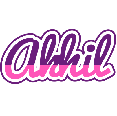 Akhil cheerful logo