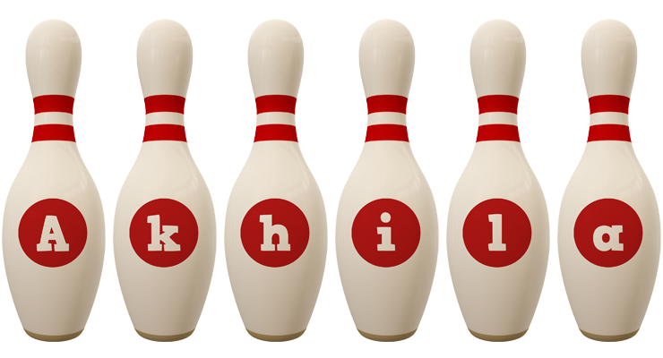 Akhila bowling-pin logo