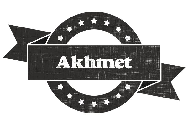 Akhmet grunge logo