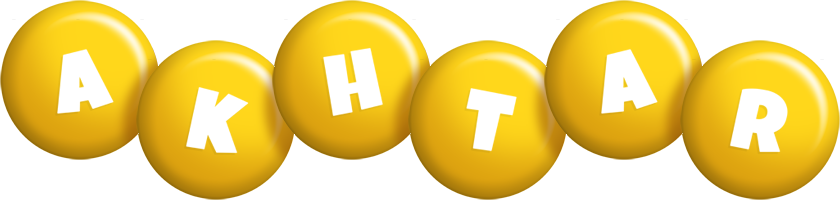 Akhtar candy-yellow logo