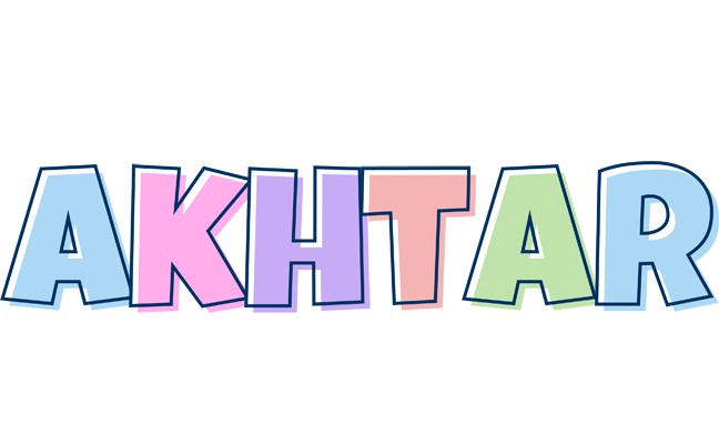 Akhtar pastel logo