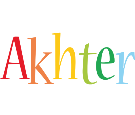 Akhter birthday logo