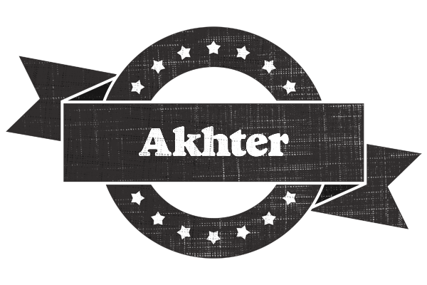 Akhter grunge logo