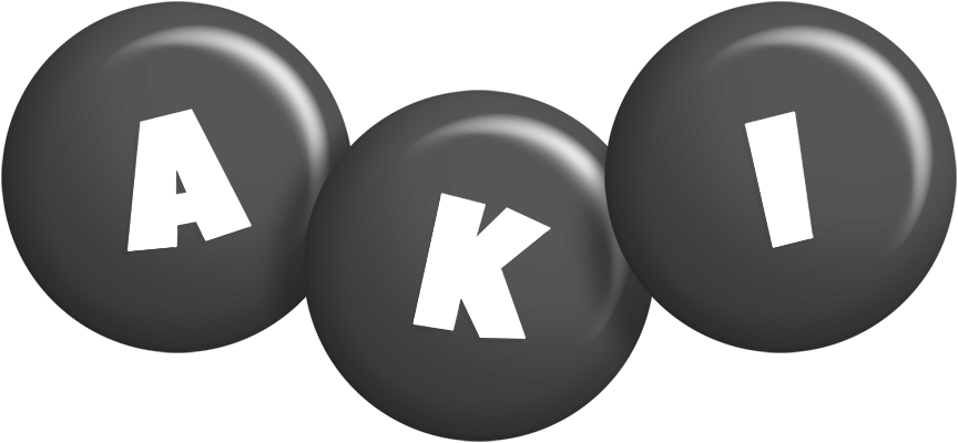 Aki candy-black logo