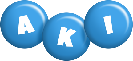 Aki candy-blue logo