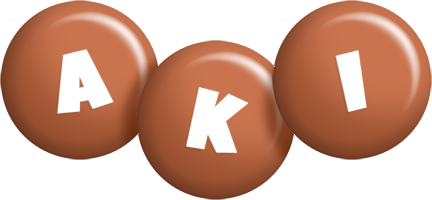 Aki candy-brown logo