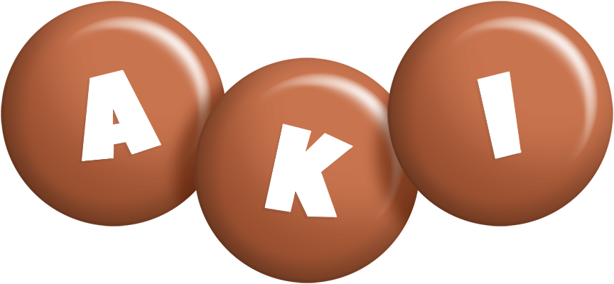 Aki candy-brown logo