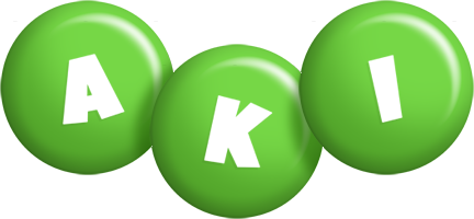 Aki candy-green logo