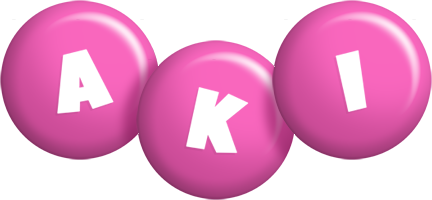 Aki candy-pink logo
