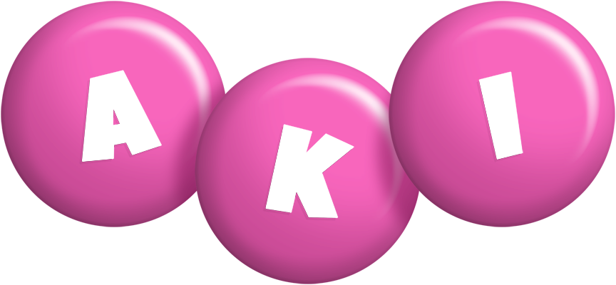 Aki candy-pink logo