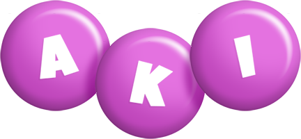 Aki candy-purple logo