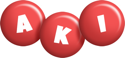 Aki candy-red logo