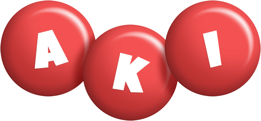 Aki candy-red logo