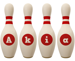Akia bowling-pin logo