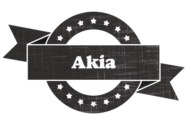 Akia grunge logo