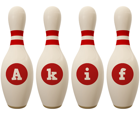 Akif bowling-pin logo